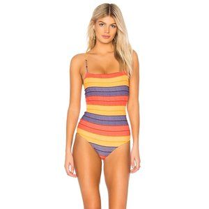 Beach Riot Josie One Piece Multi Stripe Swimsuit